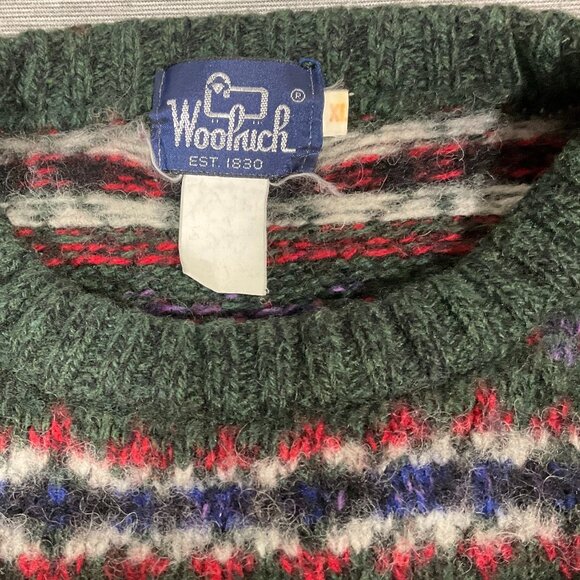 Men's Vintage Woolrich Fair Isle Sweater, Size XL - Picture 3 of 3